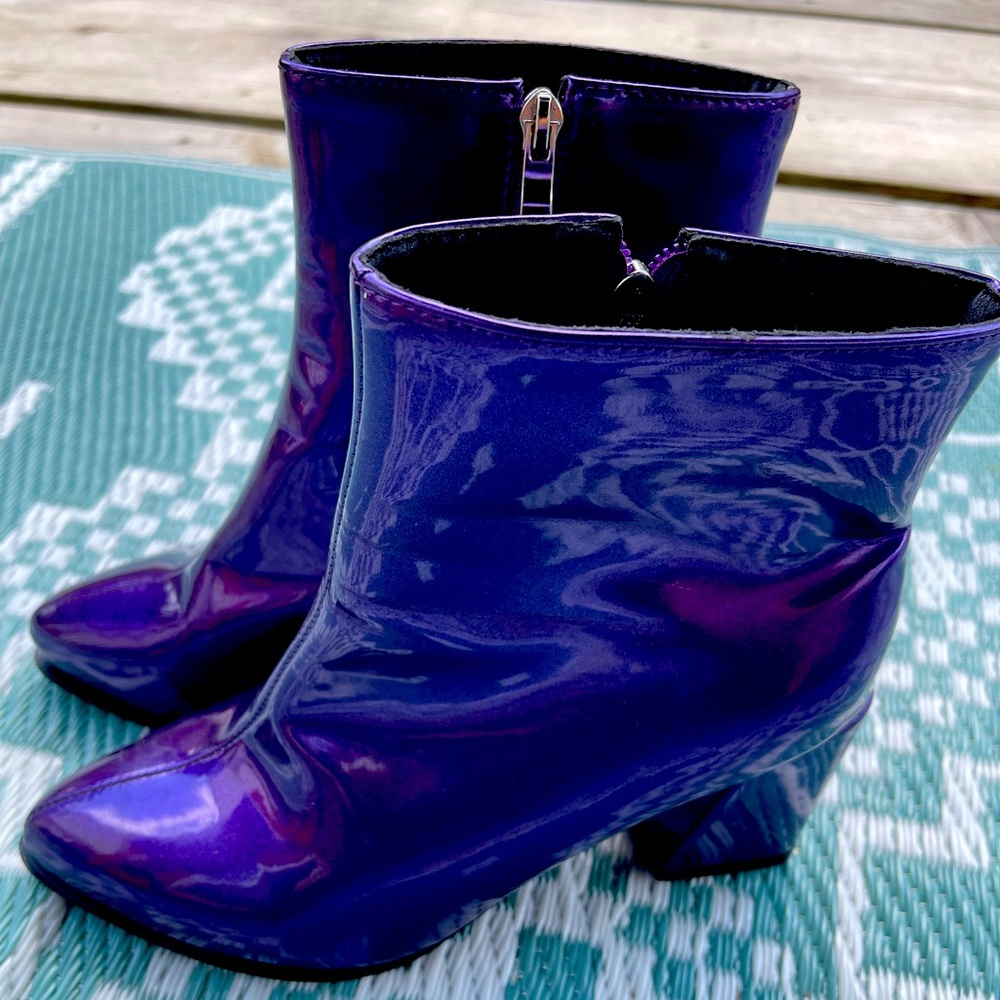 Purple Ankle Boots